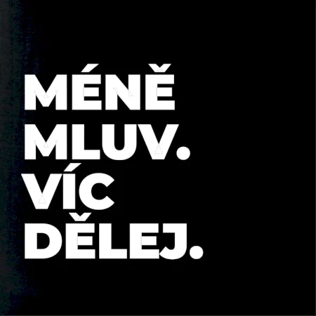 MÉNĚ MLUV. VÍC DĚLEJ.