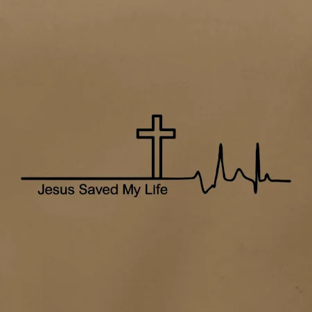 Jesus Saved My Life kříž ekg