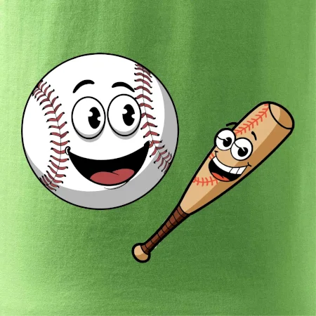 Parové triko - baseballová pálka a míček