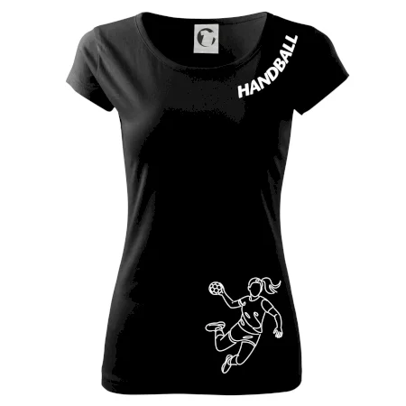 Handball nápis šikmo  - holka