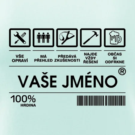 Vaše jméno - čárový kód