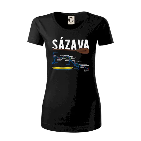Mapa řeky Sázavy