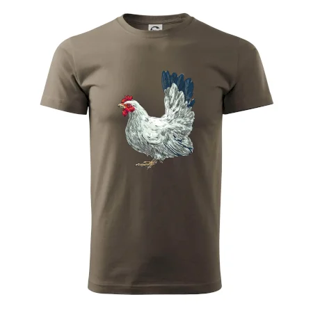 Slepice kreslená bílá