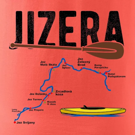 Mapa řeky Jizery