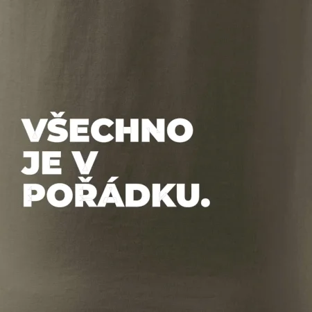 VŠECHNO JE V POŘÁDKU.