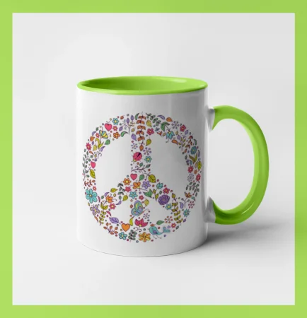 Peace symbol lístečky