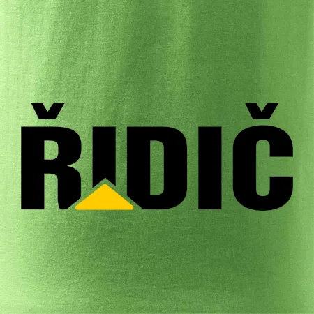 Řidič nápis