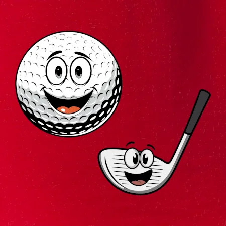 Parové triko - Golfová hůl a míček