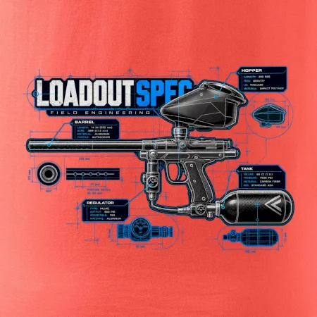 Technický výkres loadout spec paintball