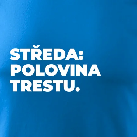 STŘEDA:  POLOVINA TRESTU.