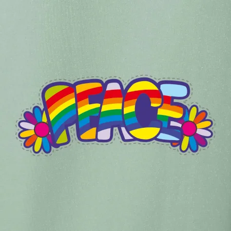 Peace nápis duhový
