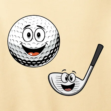 Parové triko - Golfová hůl a míček