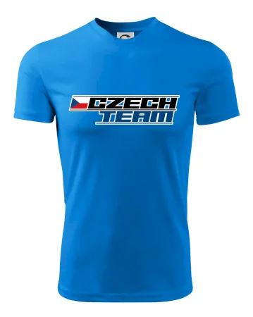 Czech team s vlajkou - Mistrovství světa v ledním hokeji 2026