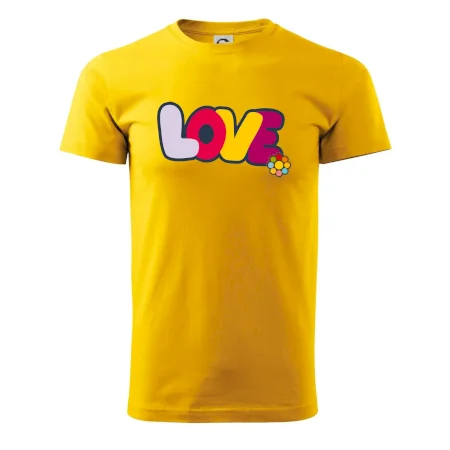 Love nápis s květinou