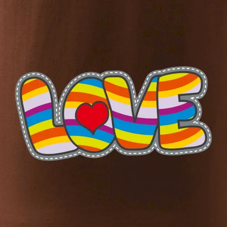 Love nápis duhový