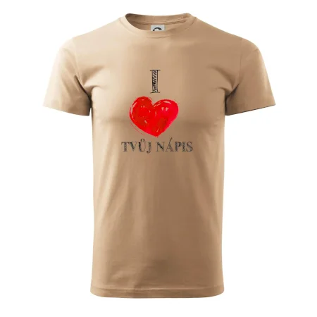 I love malované srdce - vlastní nápis