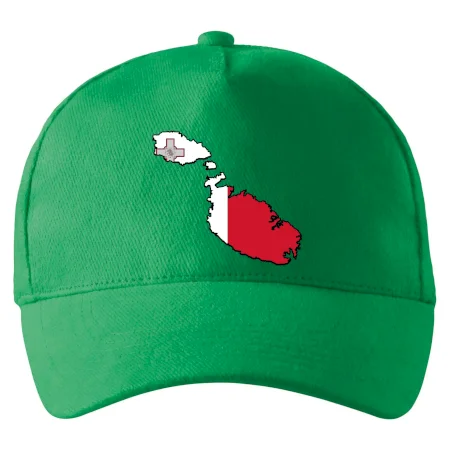 Mapa Malta s vlajkou
