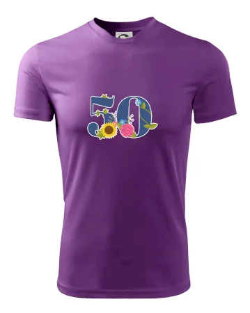 Květinové číslo kreslené - 50