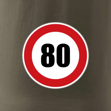 Dopravní značka - omezení rychlosti 80