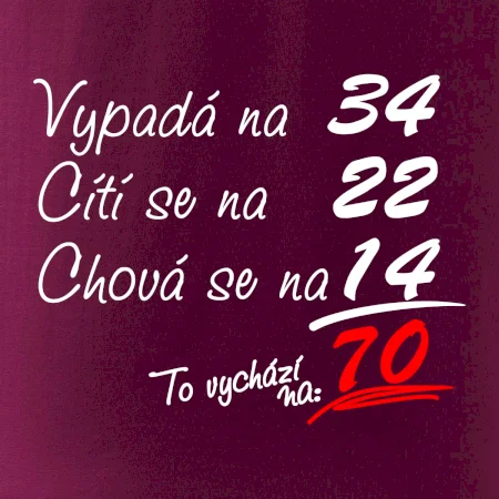 Vypadá, cítí se, chová se - 70 let