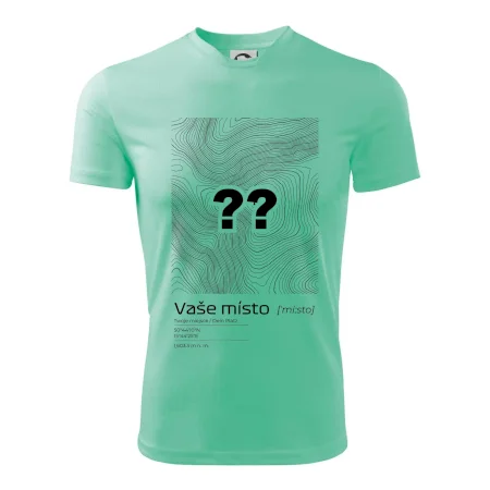 Vaše místo - vrstevnice v obdélníku