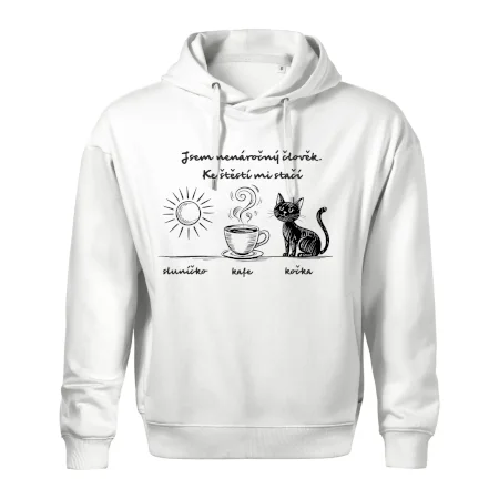 Jsem nenáročný člověk. Ke štěstí mi stačí sluníčko kafe kočka