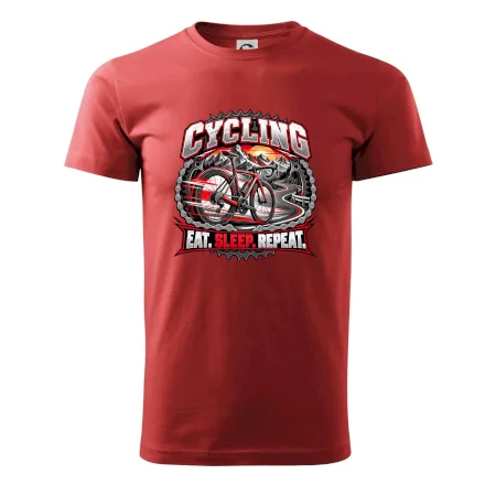 Cyklistické kolo mezi horami eat sleep repeat