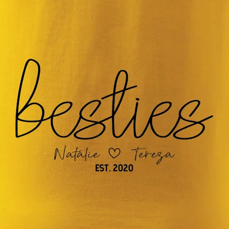 Párové mikiny - Besties Jména a rok