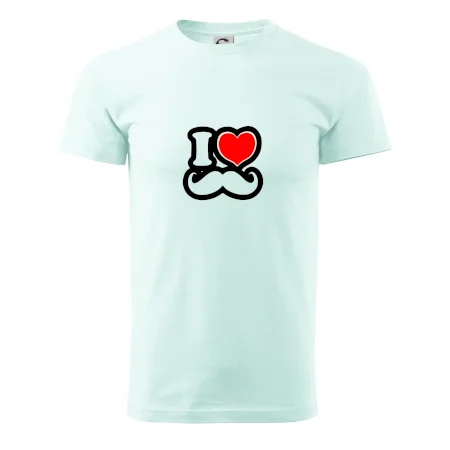 i love mustache - obrys