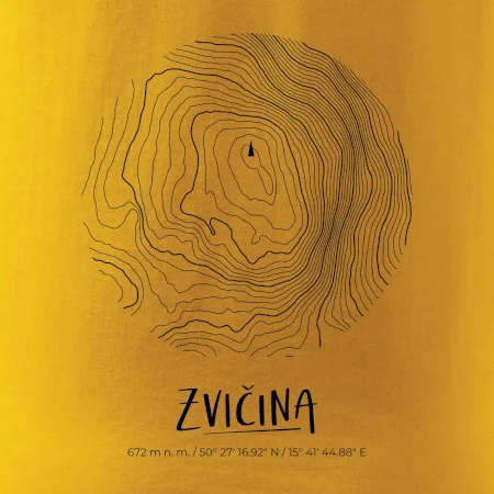 Zvičina - vrstevnice v kruhu