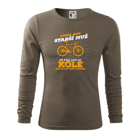 Starší muž - cyklista silniční kolo
