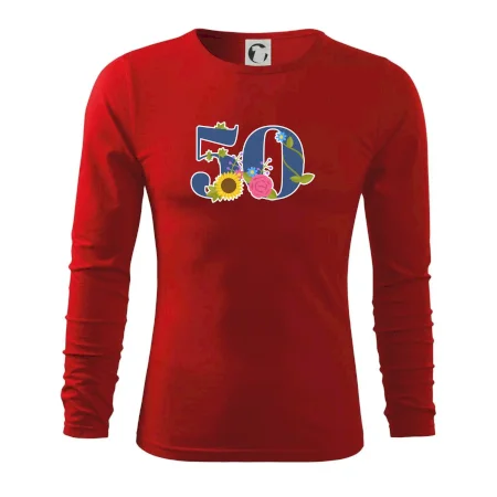 Květinové číslo kreslené - 50