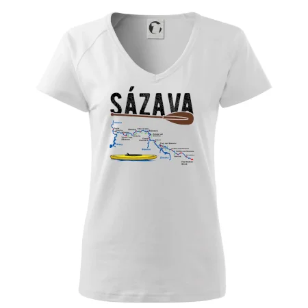 Mapa řeky Sázavy