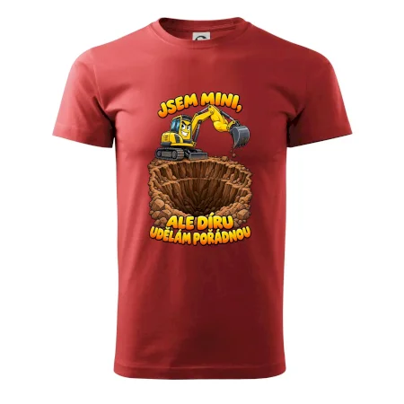 Mini bagr udělá pořádnou díru