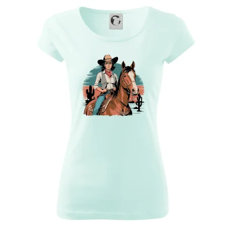 Cowgirl vintage na koni