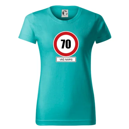 Dopravní značka - rychlost 70 - váš nápis