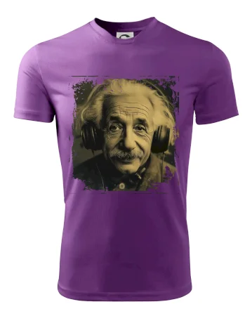 Albert se sluchátky