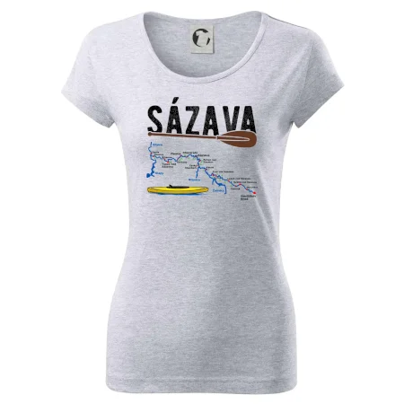 Mapa řeky Sázavy