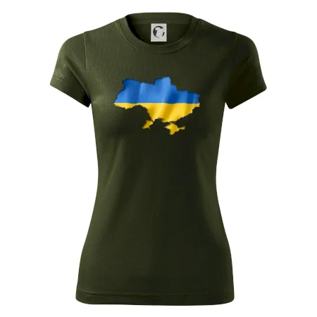 Ukrajina vlajka mapa