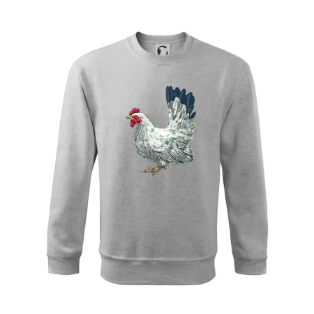 Slepice kreslená bílá