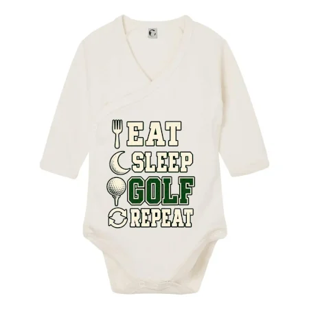 Eat sleep golf repeat typografie