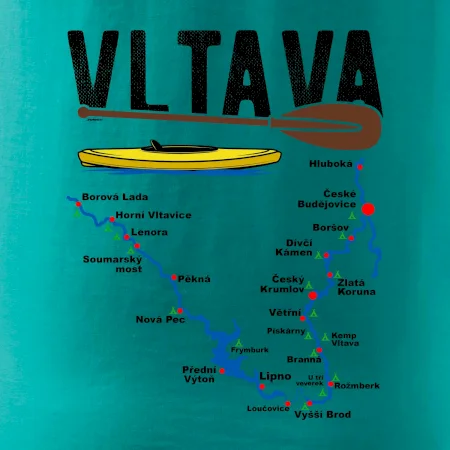 Mapa řeky Vltavy