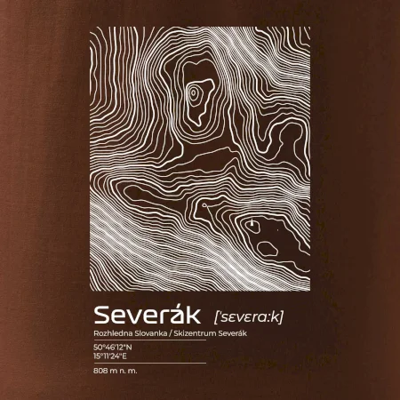 Severák - vrstevnice v obdélníku