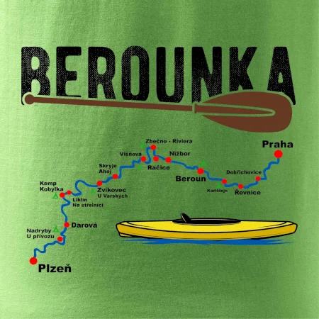 Mapa řeky Berounky