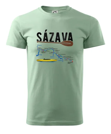 Mapa řeky Sázavy