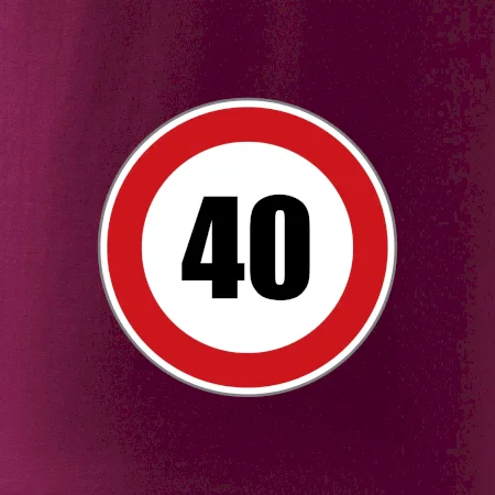 Dopravní značka - omezení rychlosti 40