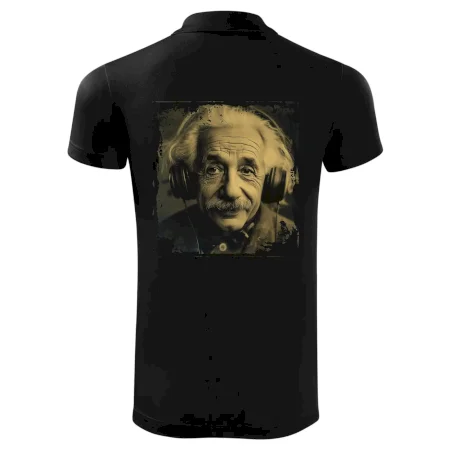 Albert se sluchátky