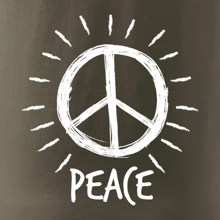 Peace symbol černobílý