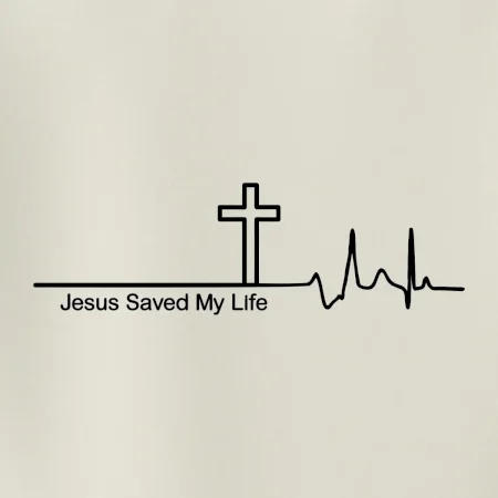 Jesus Saved My Life kříž ekg