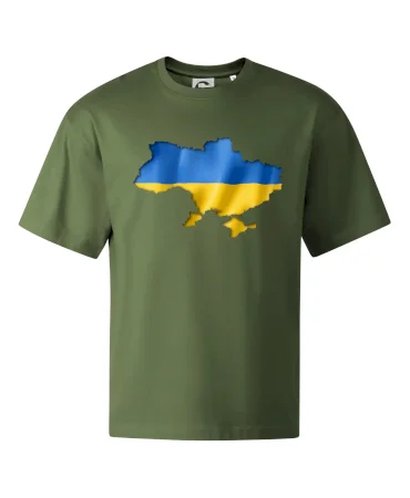 Ukrajina vlajka mapa